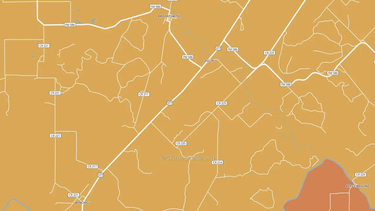 Dulin, TX Map of Murder Rates