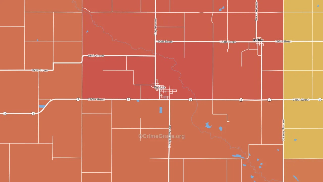 Dumont, IA Map of Murder Rates