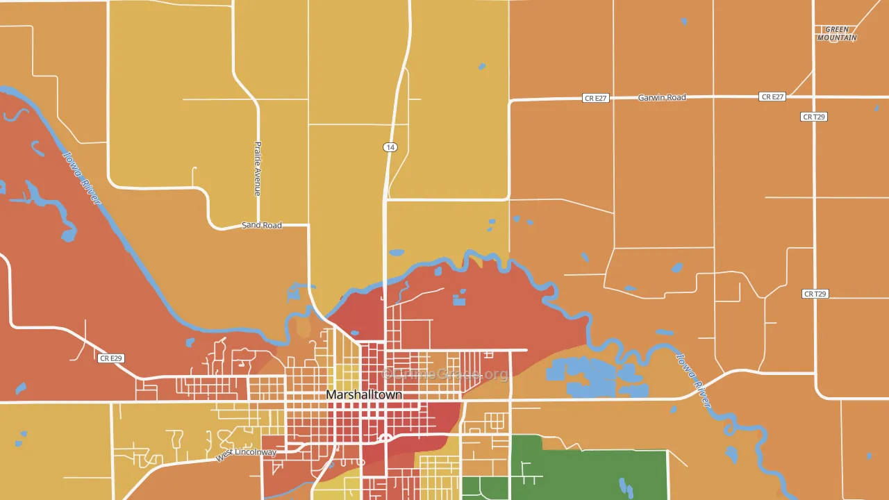 Dunbar, IA Map of Murder Rates