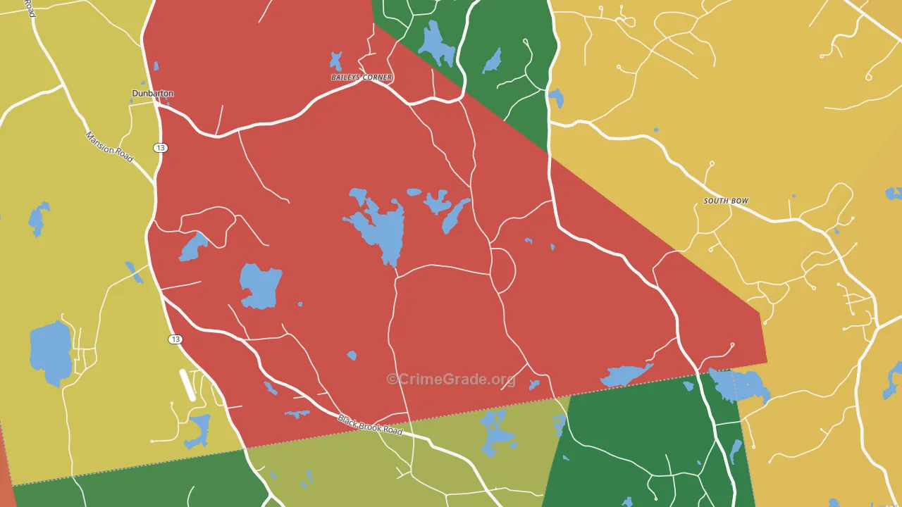 Dunbarton, NH Map of Murder Rates