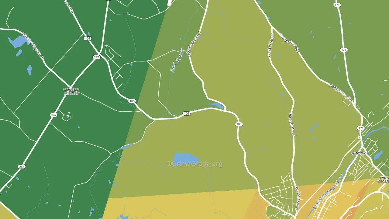 Dundaff, PA Map of Murder Rates