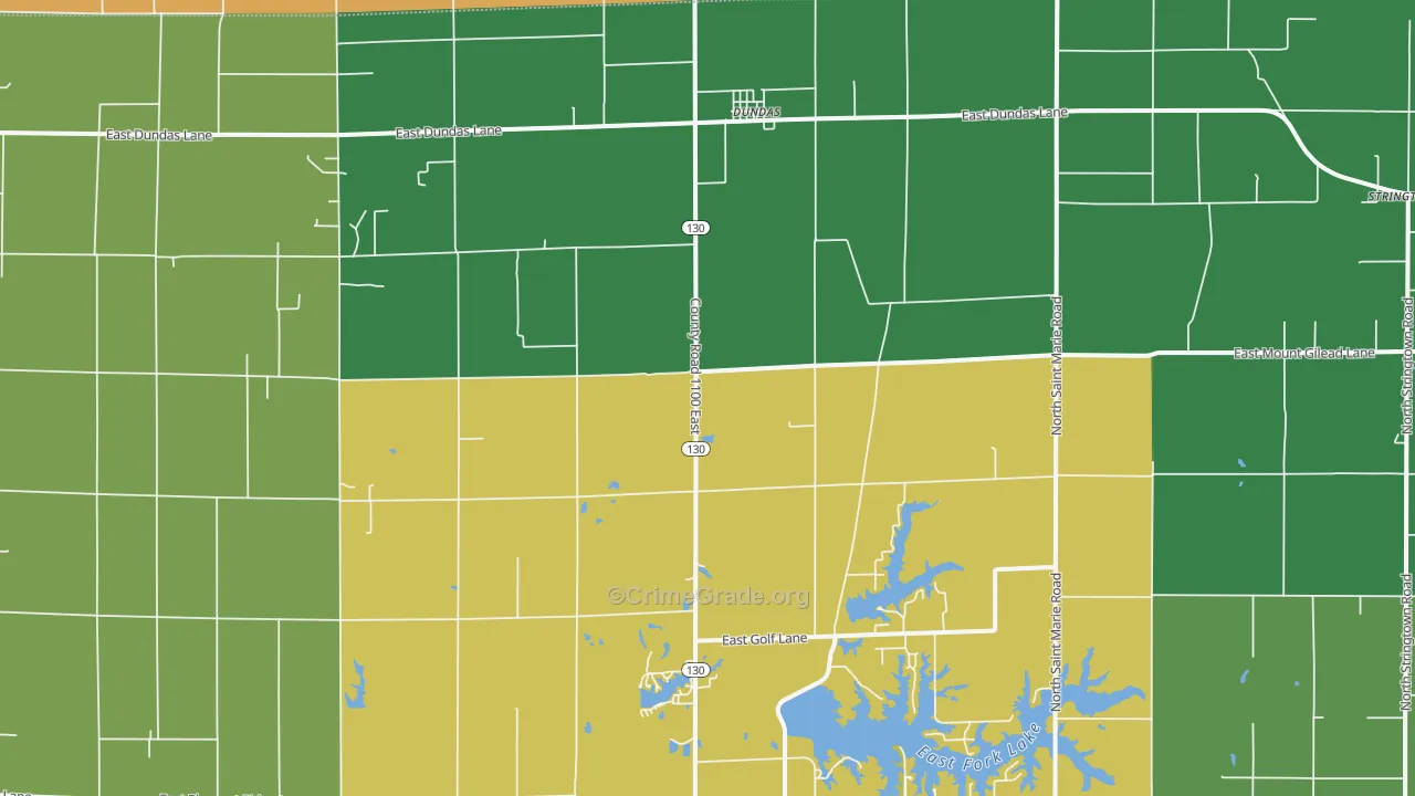 Dundas, IL Map of Murder Rates