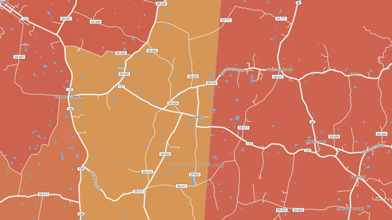 Dundas, VA Map of Murder Rates