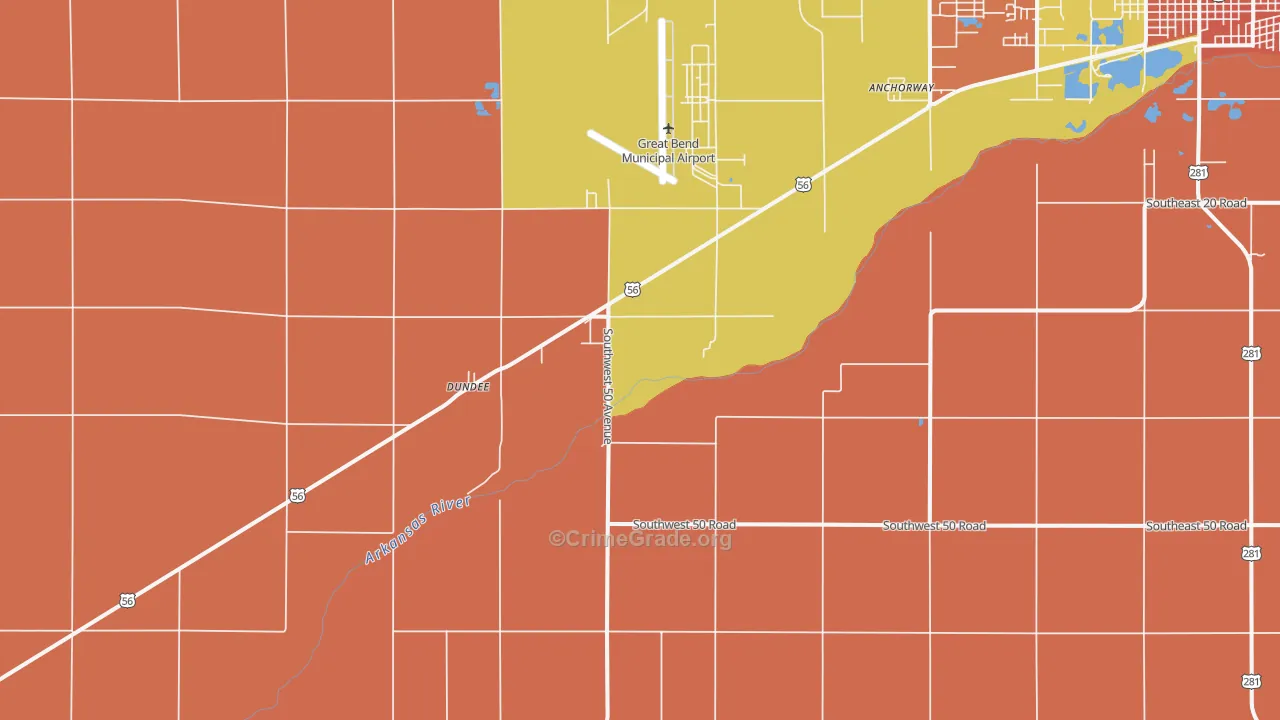 Dundee, KS Map of Murder Rates
