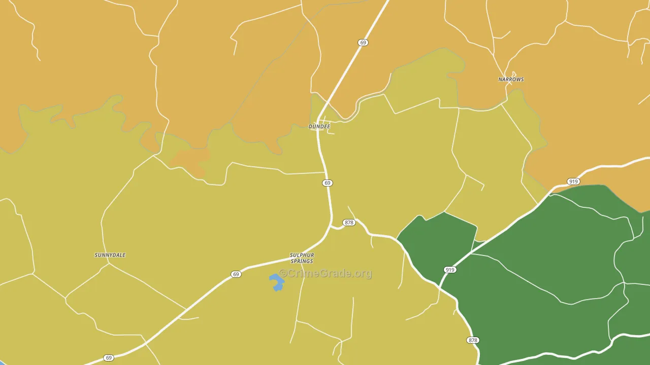 Dundee, KY Map of Murder Rates