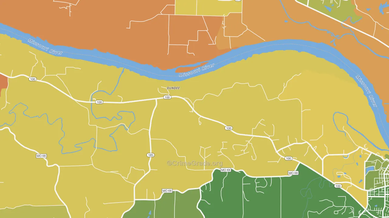 Dundee, MO Map of Murder Rates