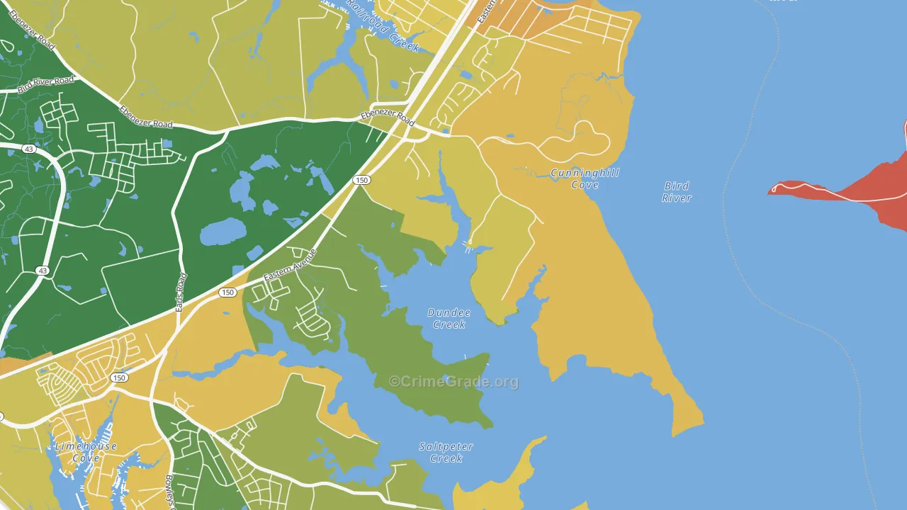 Dundee Village, MD Map of Murder Rates