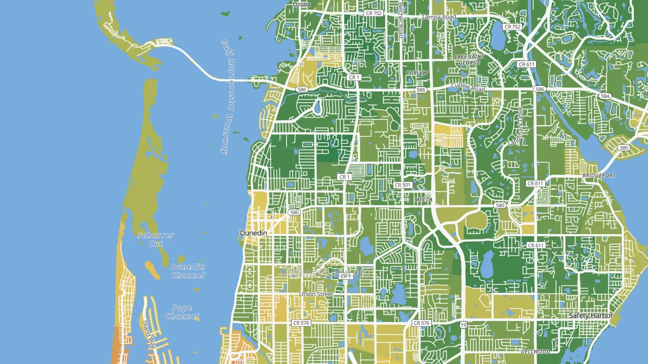 Dunedin, FL Map of Murder Rates