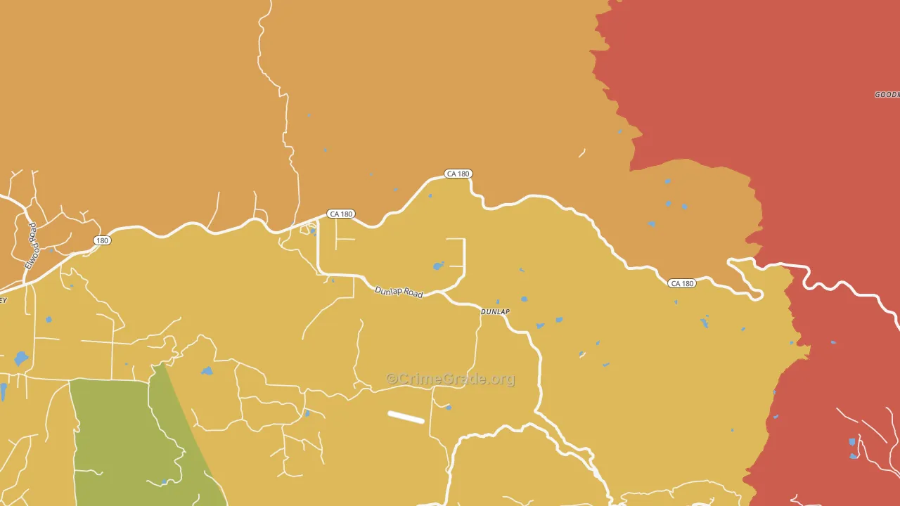 Dunlap, CA Map of Murder Rates