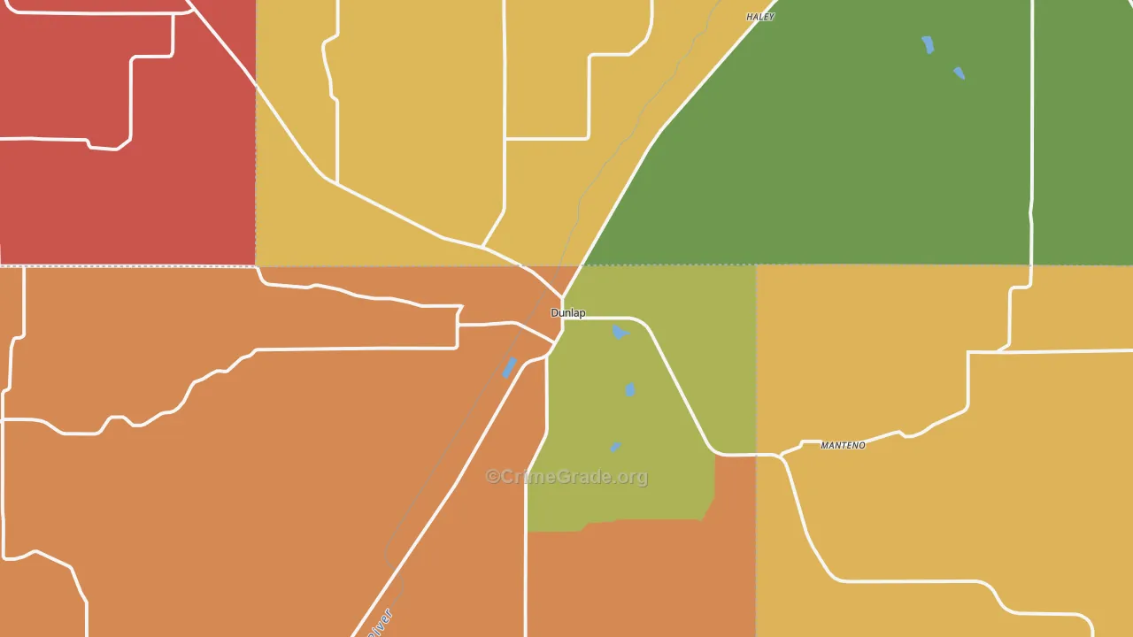 Dunlap, IA Map of Murder Rates