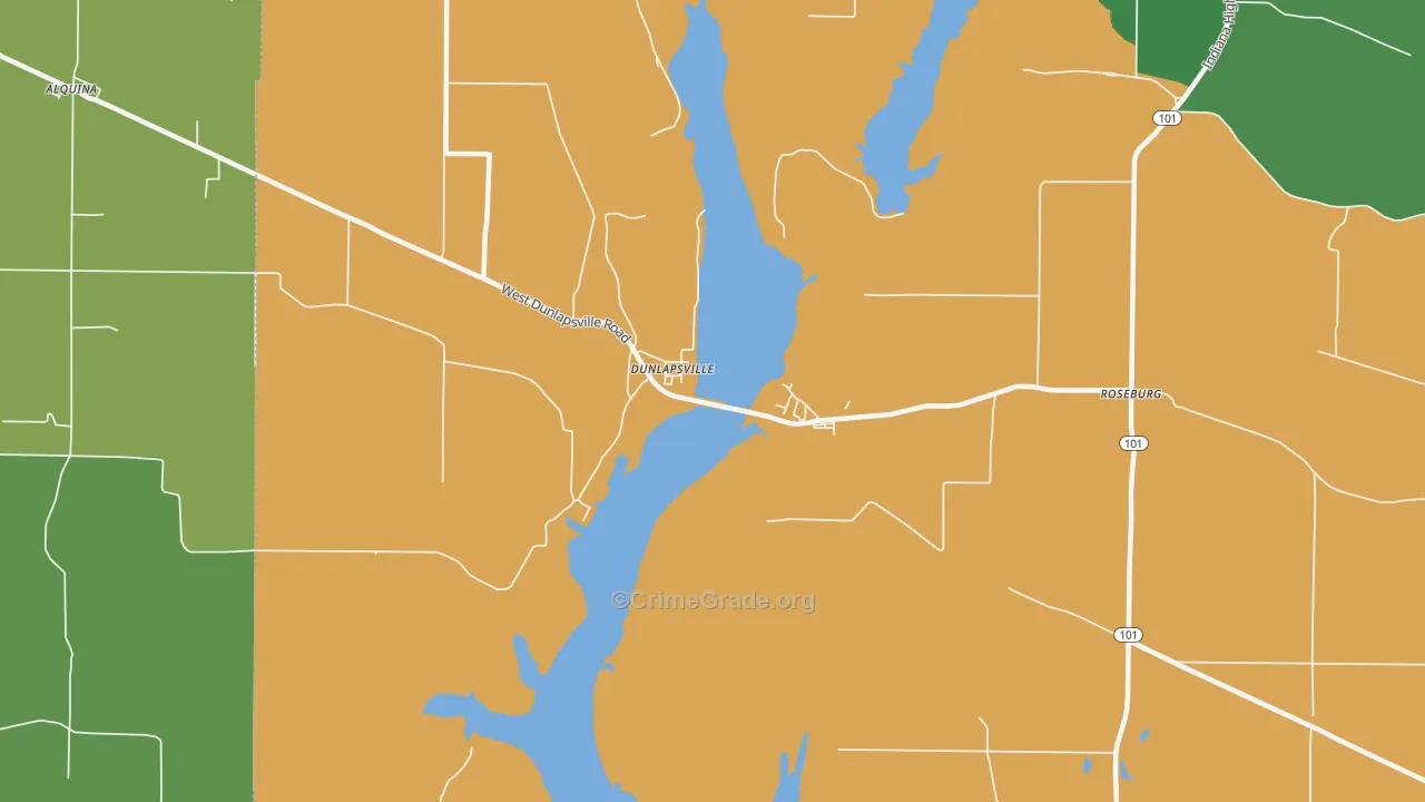 Dunlapsville, IN Map of Murder Rates