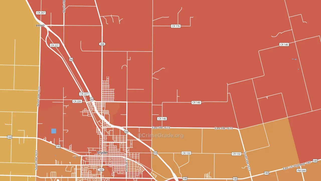 Dunn, TX Map of Murder Rates