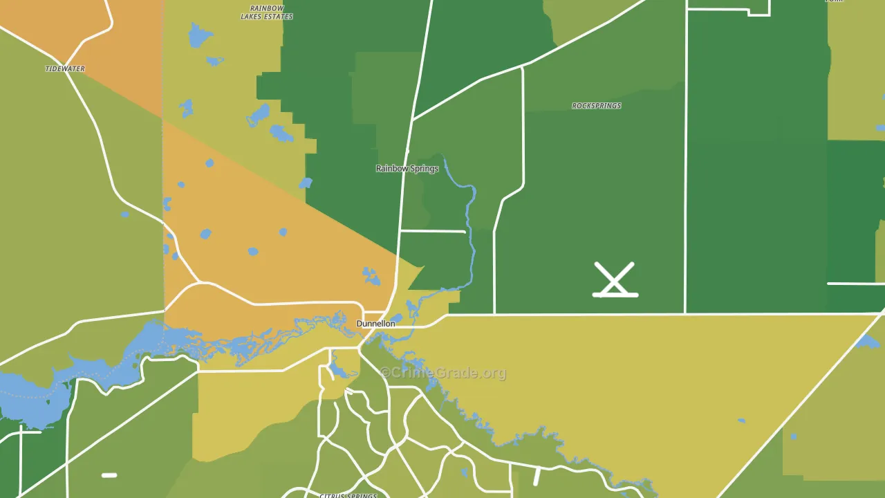 Dunnellon, FL Map of Murder Rates