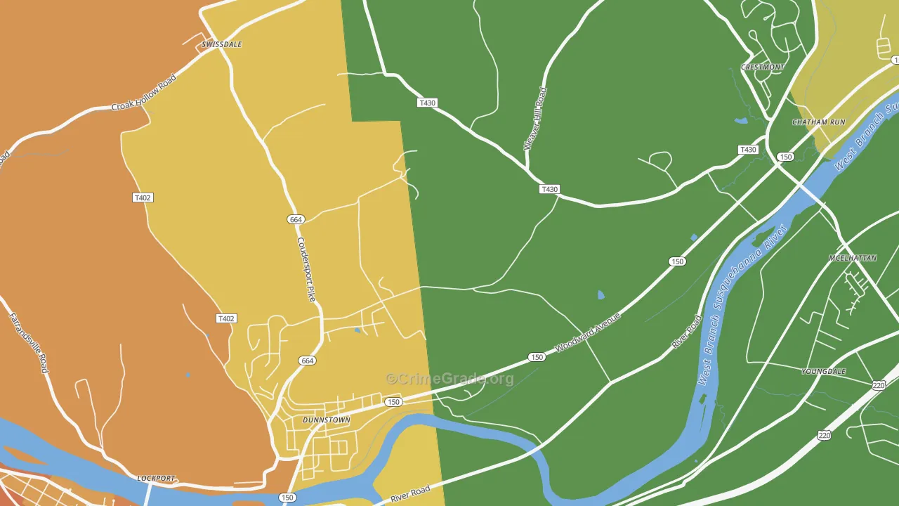 Dunnstown, PA Map of Murder Rates