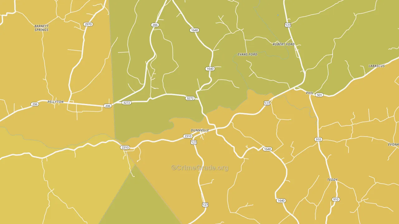 Dunnville, KY Map of Murder Rates