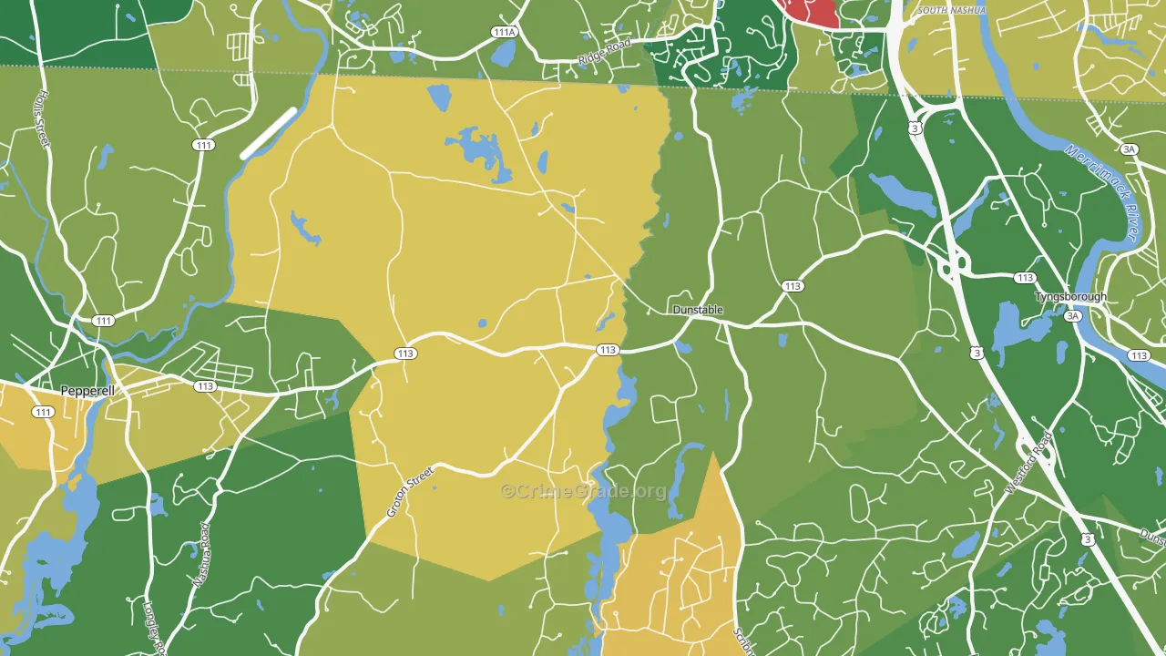 Dunstable, MA Map of Murder Rates