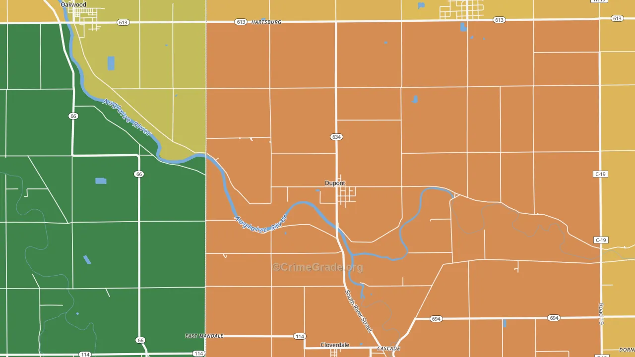 Dupont, OH Map of Murder Rates