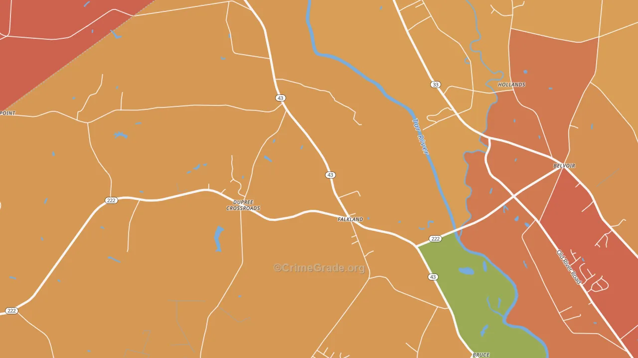 Dupree Crossroads, NC Map of Murder Rates
