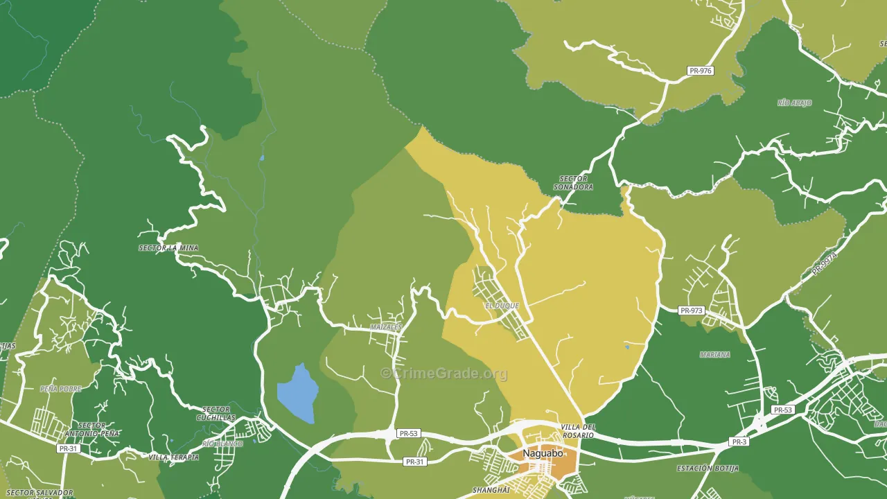 Duque, PR Map of Murder Rates