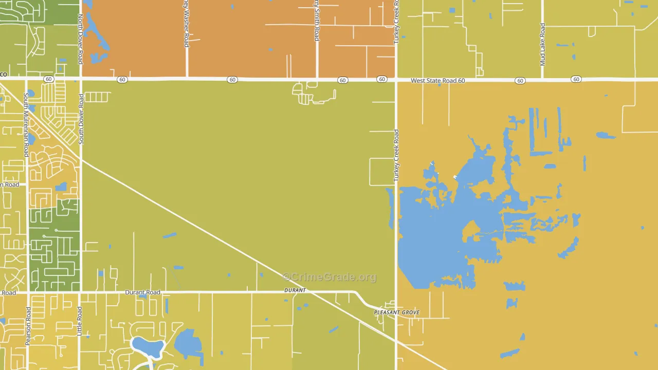 Durant, FL Map of Murder Rates