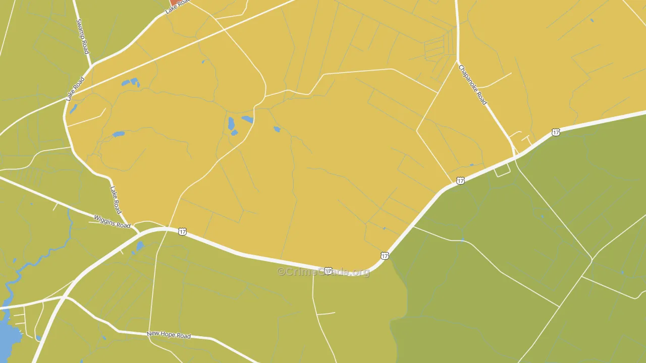 Durants Neck, NC Map of Murder Rates