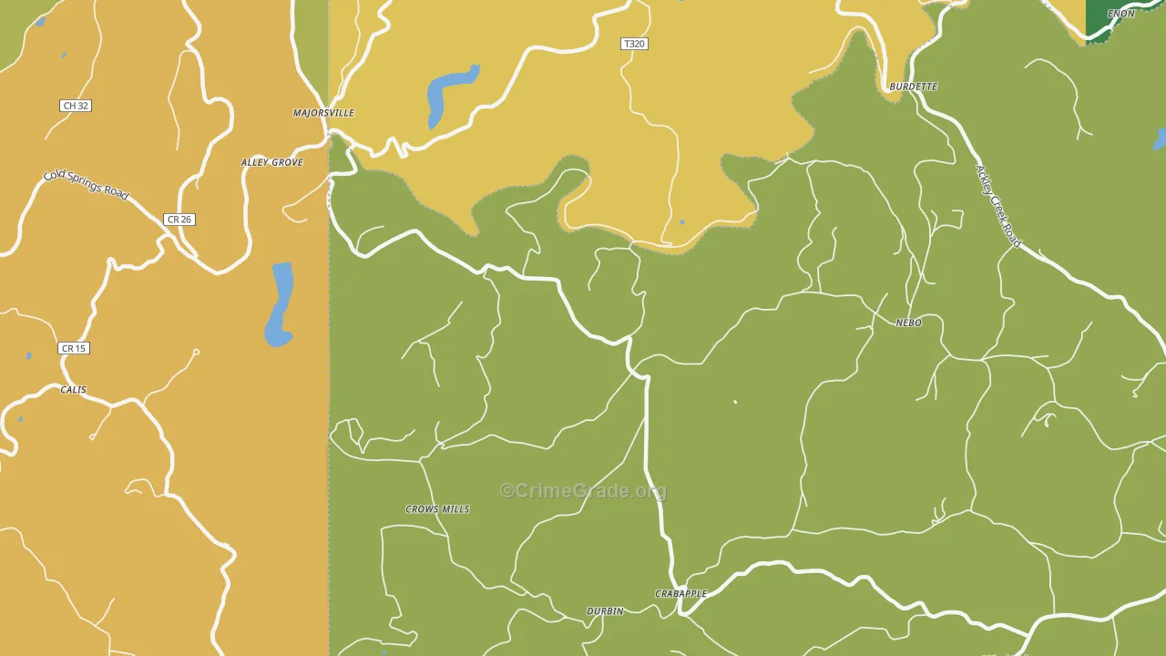 Durbin, PA Map of Murder Rates