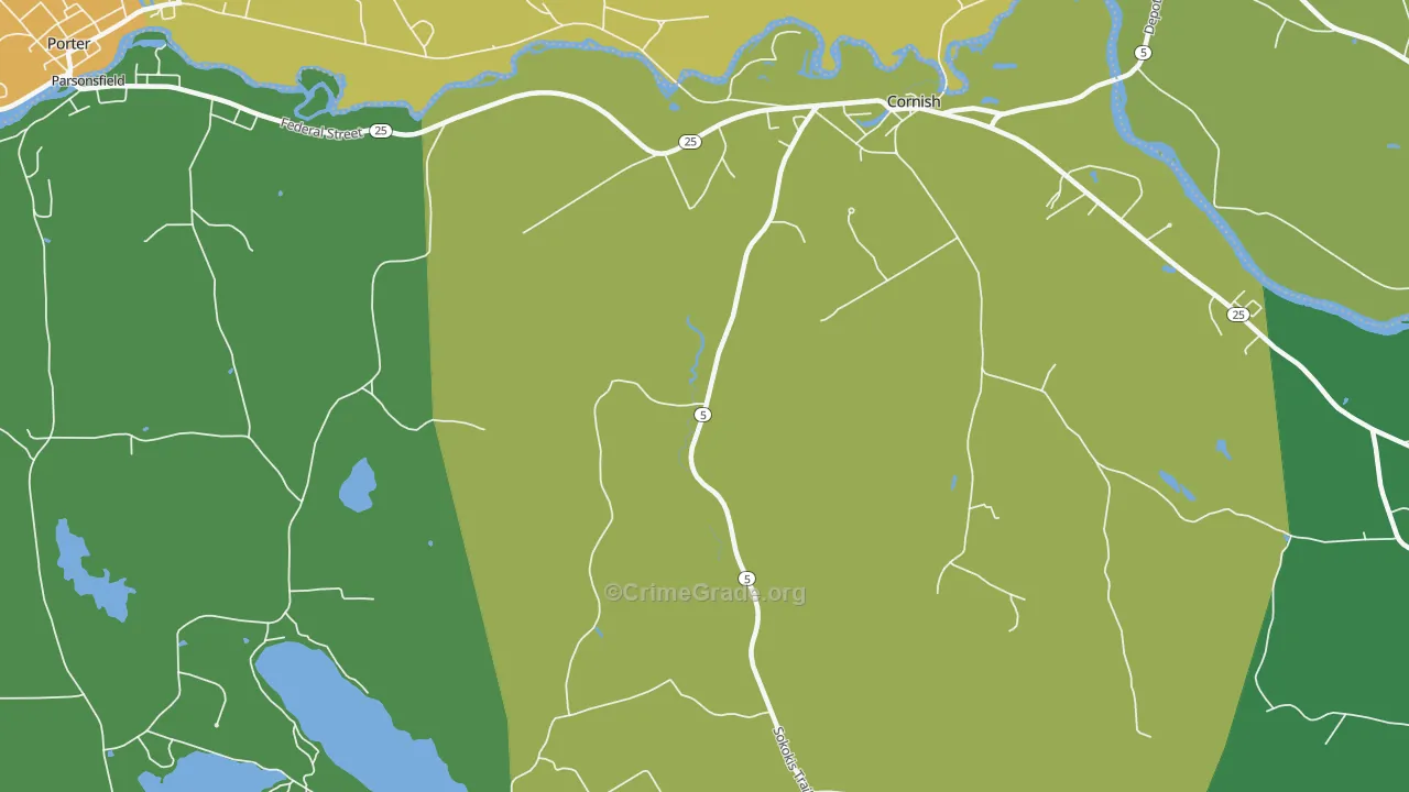 Durgintown, ME Map of Murder Rates
