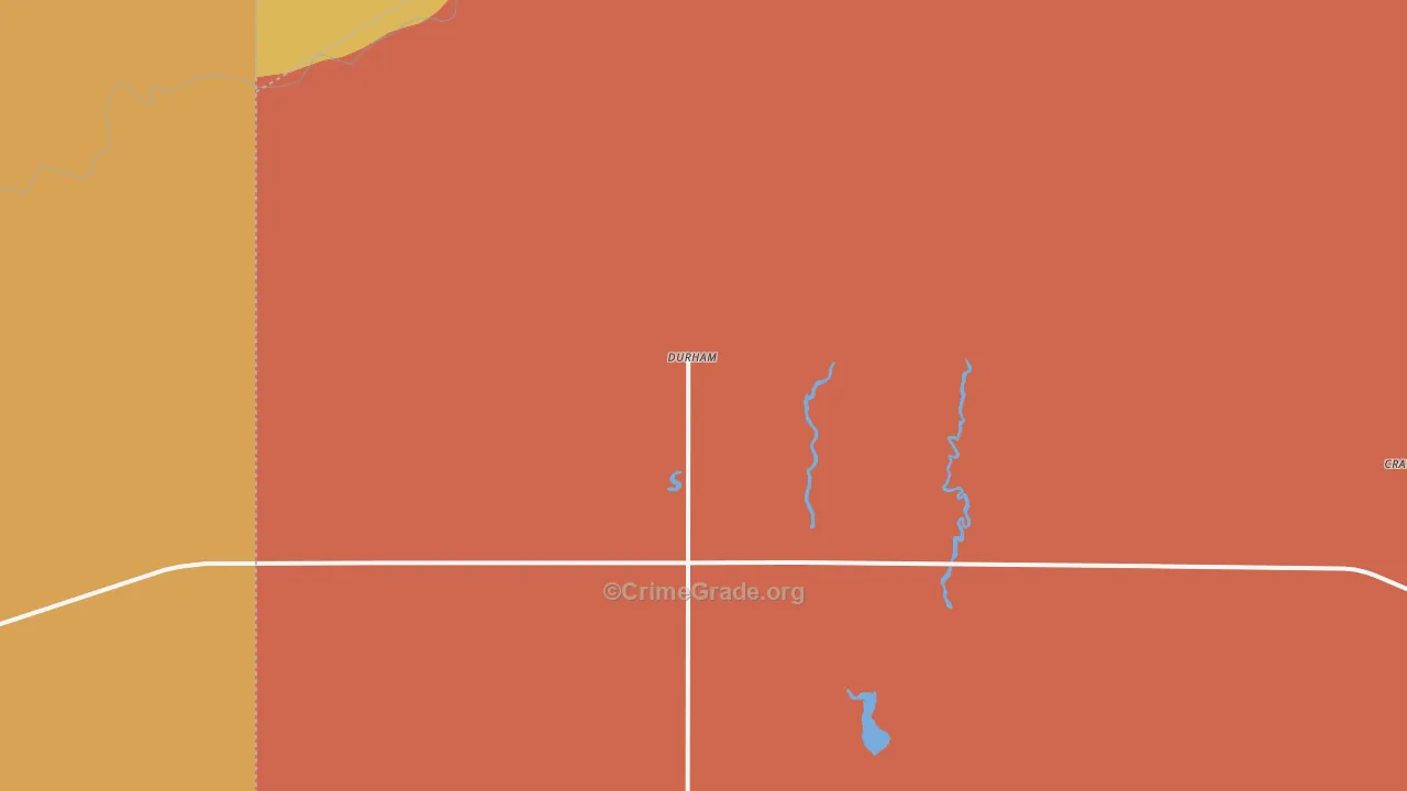 Durham, OK Map of Murder Rates