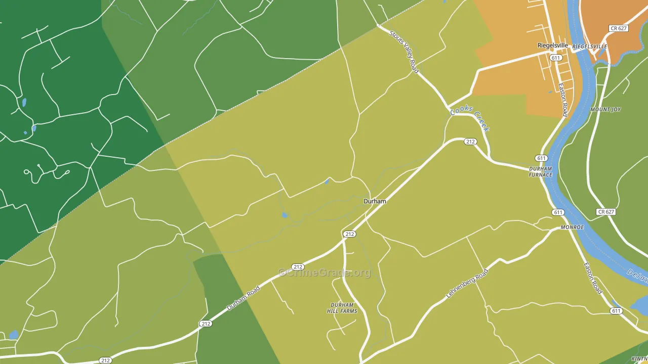 Durham, PA Map of Murder Rates