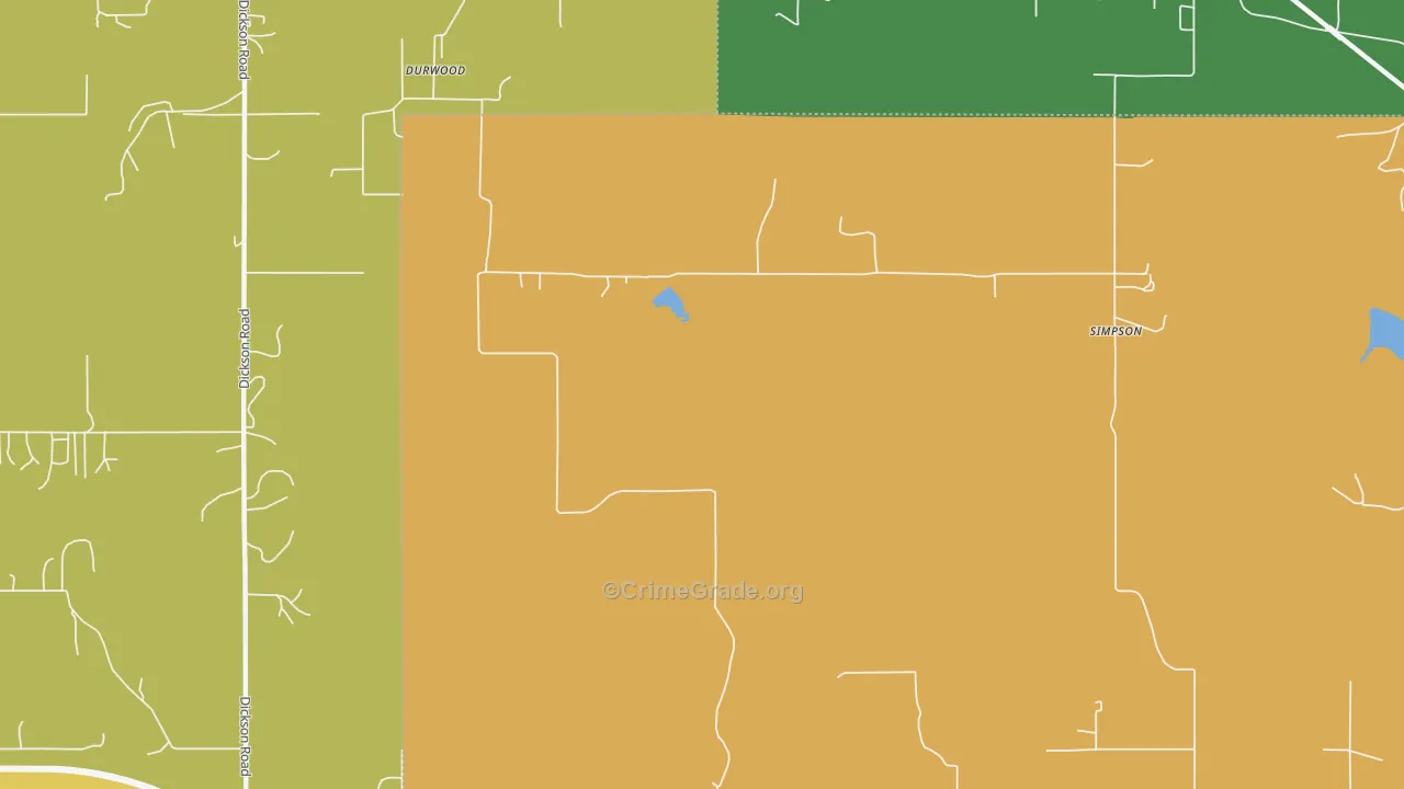 Durwood, OK Map of Murder Rates