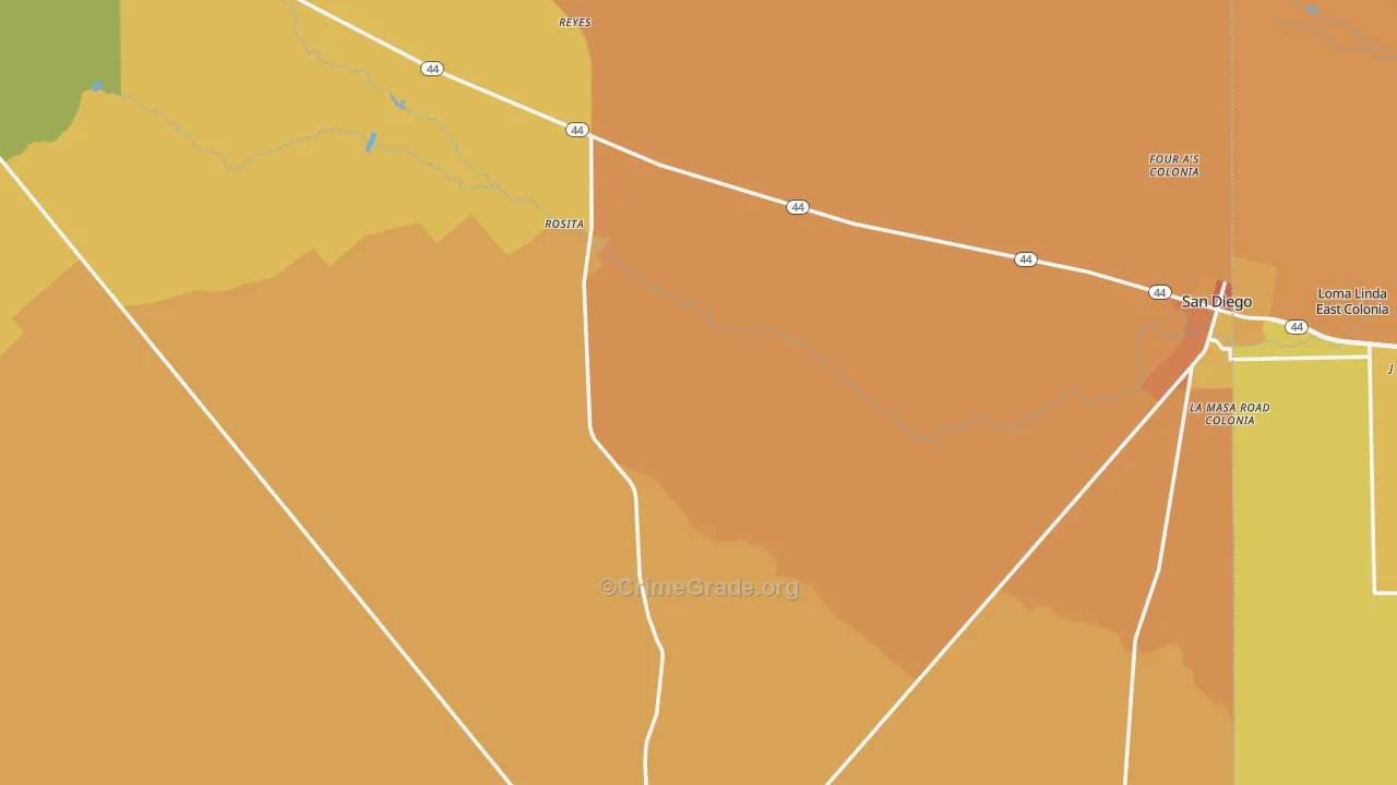 Duval County, TX Map of Murder Rates