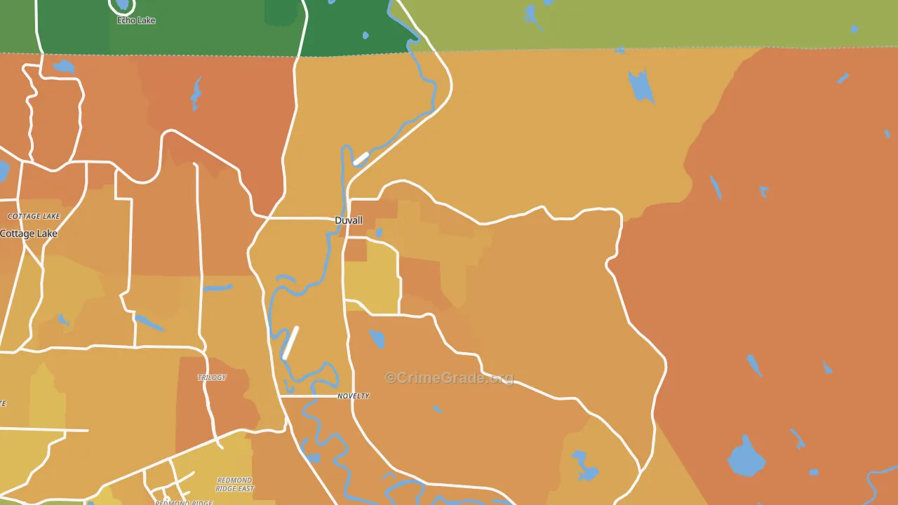Duvall, WA Map of Murder Rates