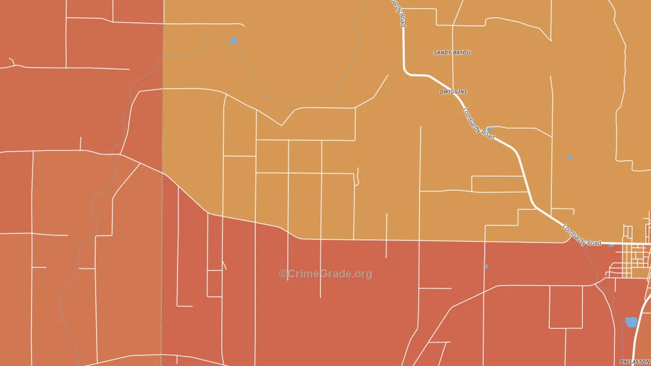 Dwiggins, MS Map of Murder Rates