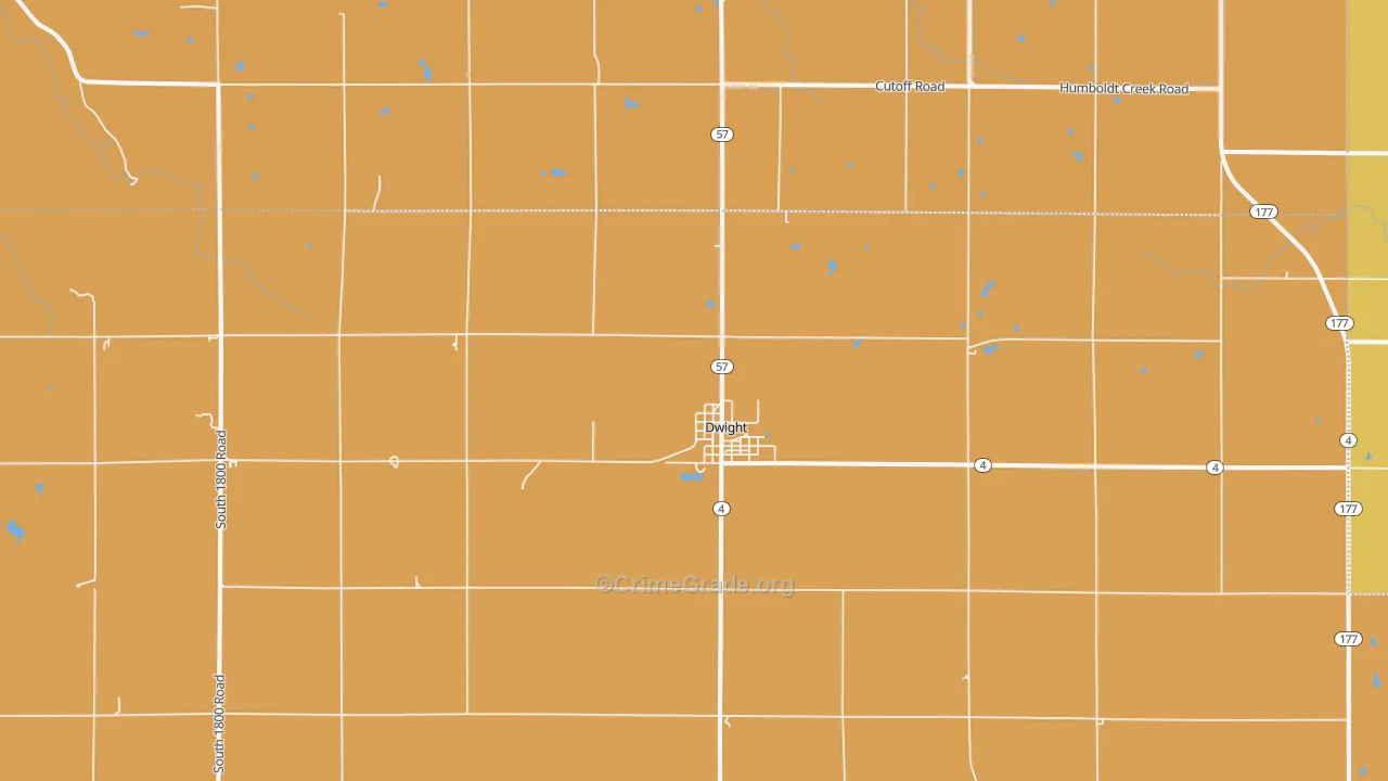 Dwight, KS Map of Murder Rates