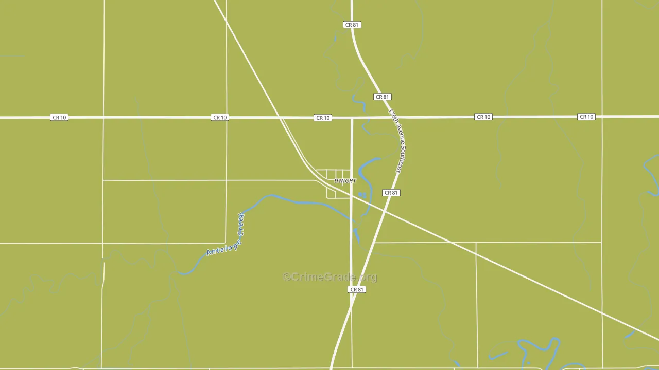 Dwight, ND Map of Murder Rates
