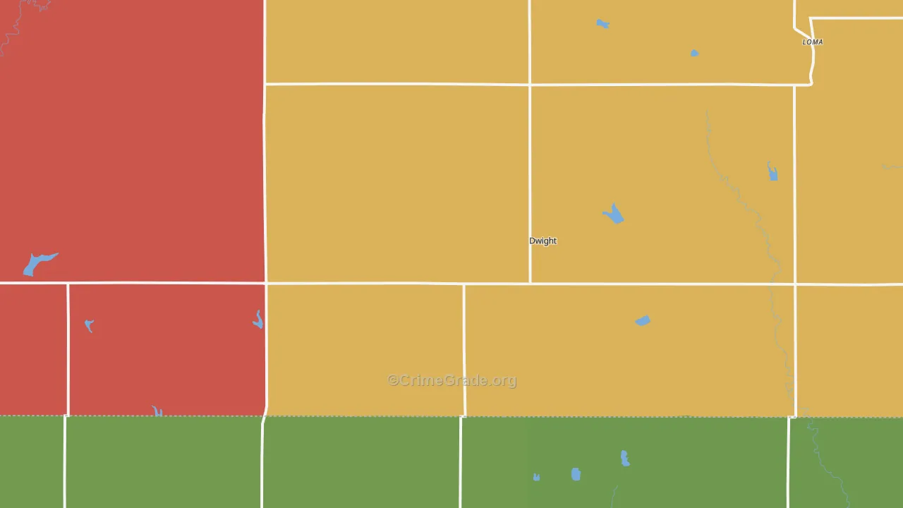 Dwight, NE Map of Murder Rates