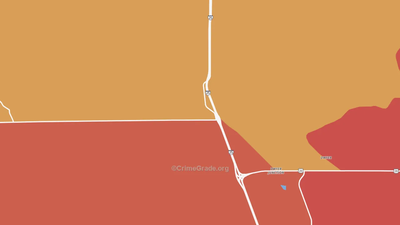 Dwyer, WY Map of Murder Rates