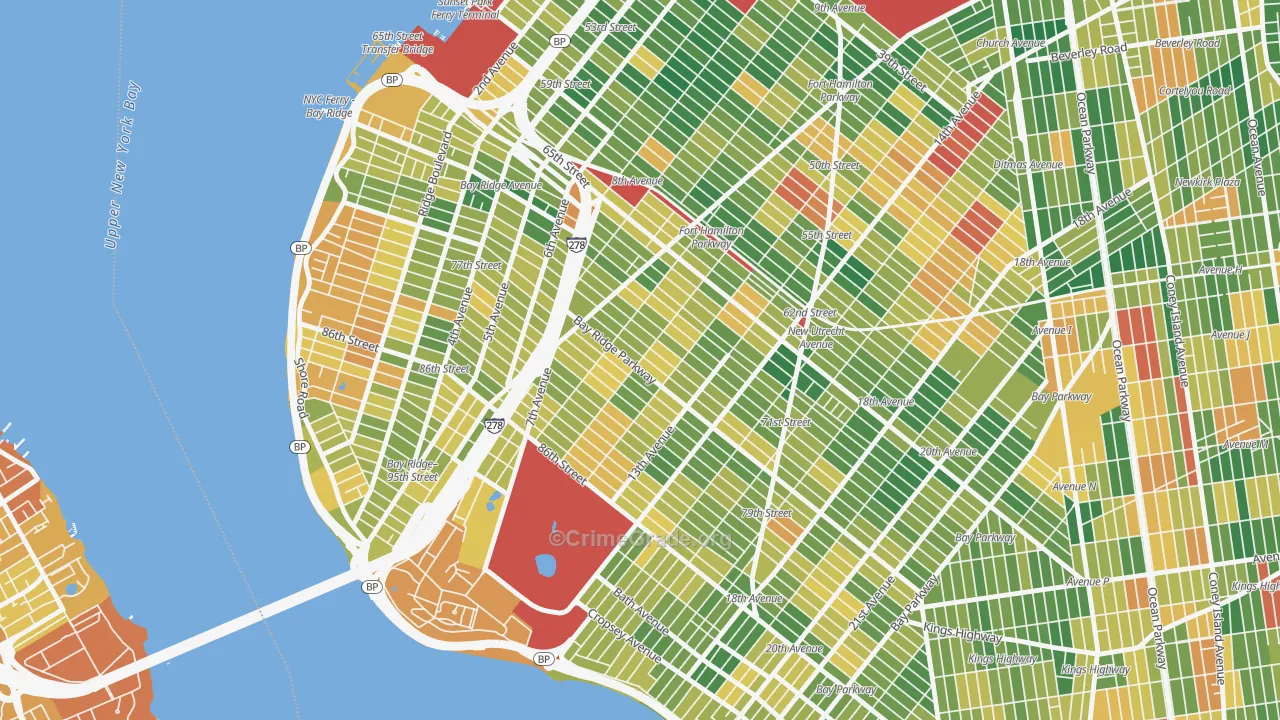 Dyker Heights, Brooklyn, NY Map of Murder Rates