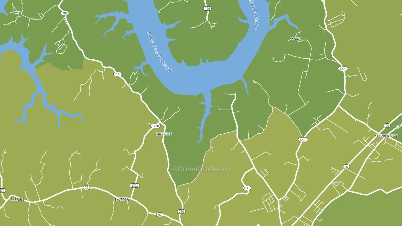 Eadsville, KY Map of Murder Rates