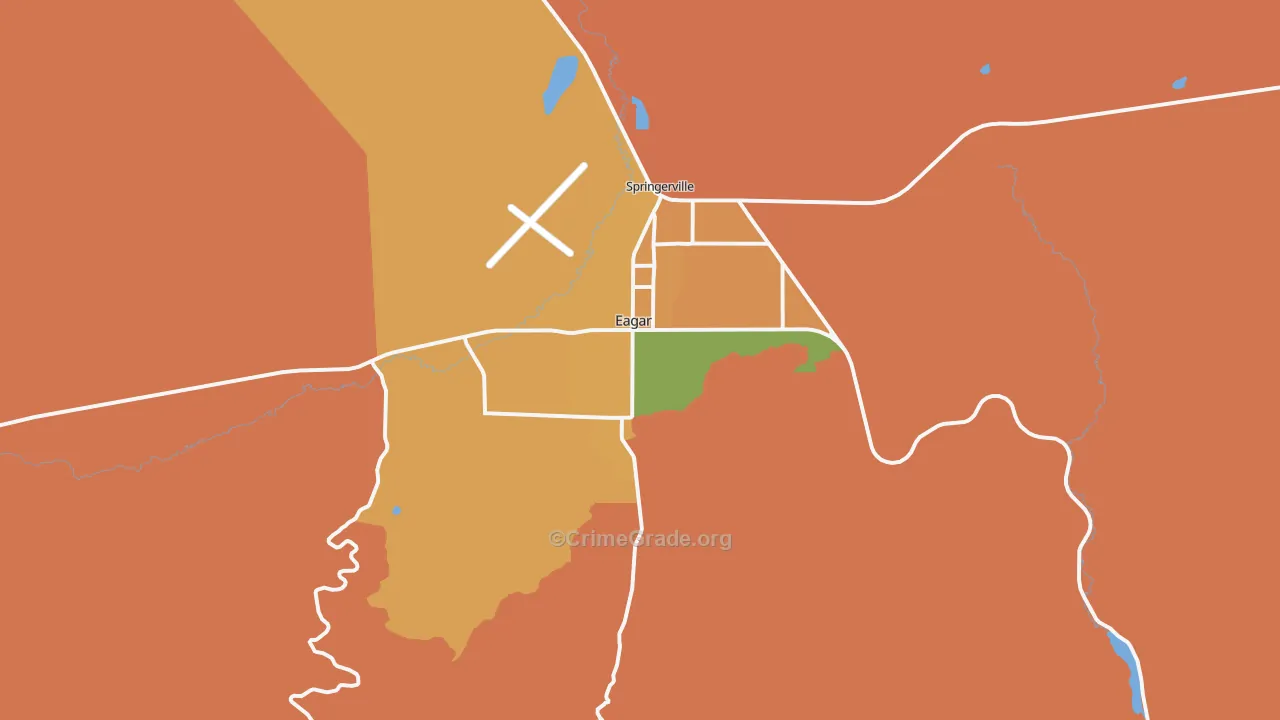 Eagar, AZ Map of Murder Rates