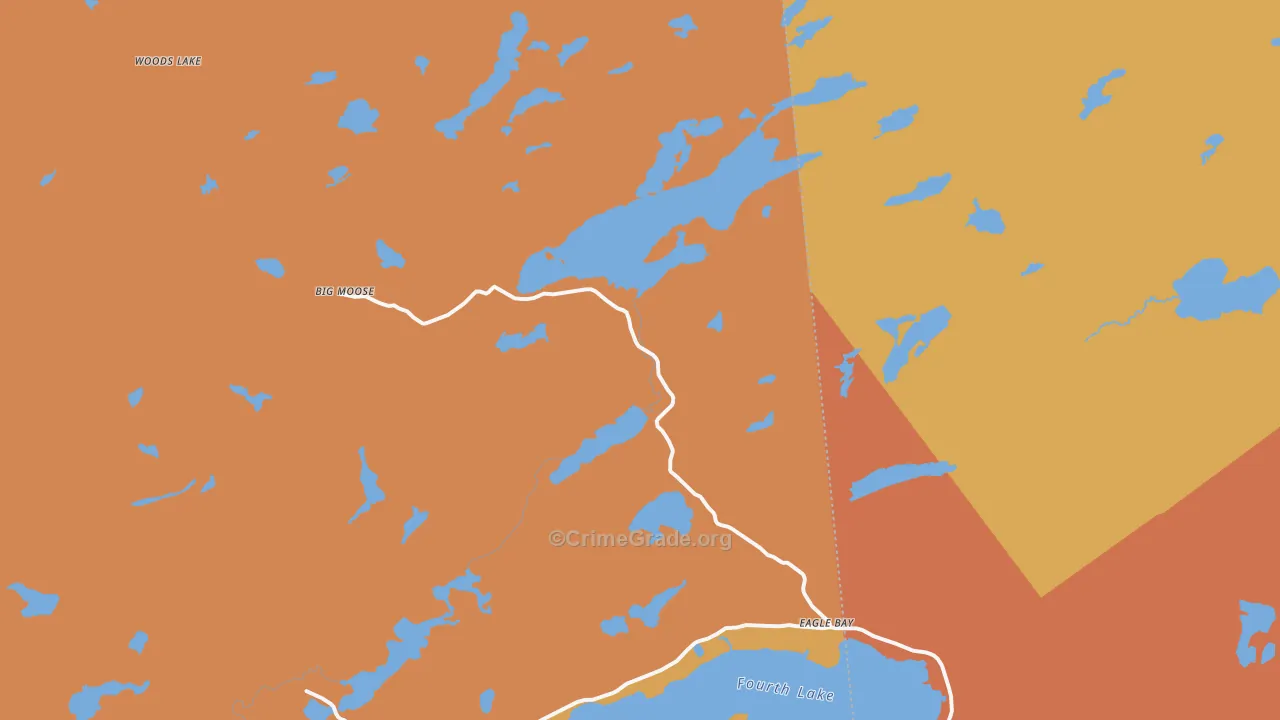 Eagle Bay, NY Map of Murder Rates