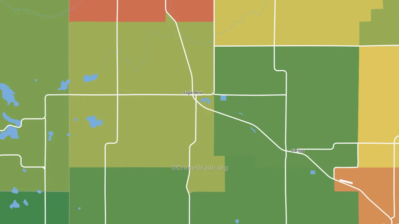 Eagle Bend, MN Map of Murder Rates