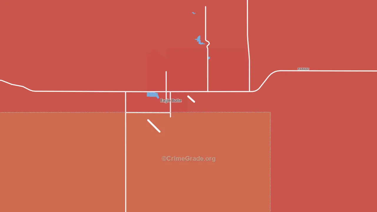 Eagle Butte, SD Map of Murder Rates
