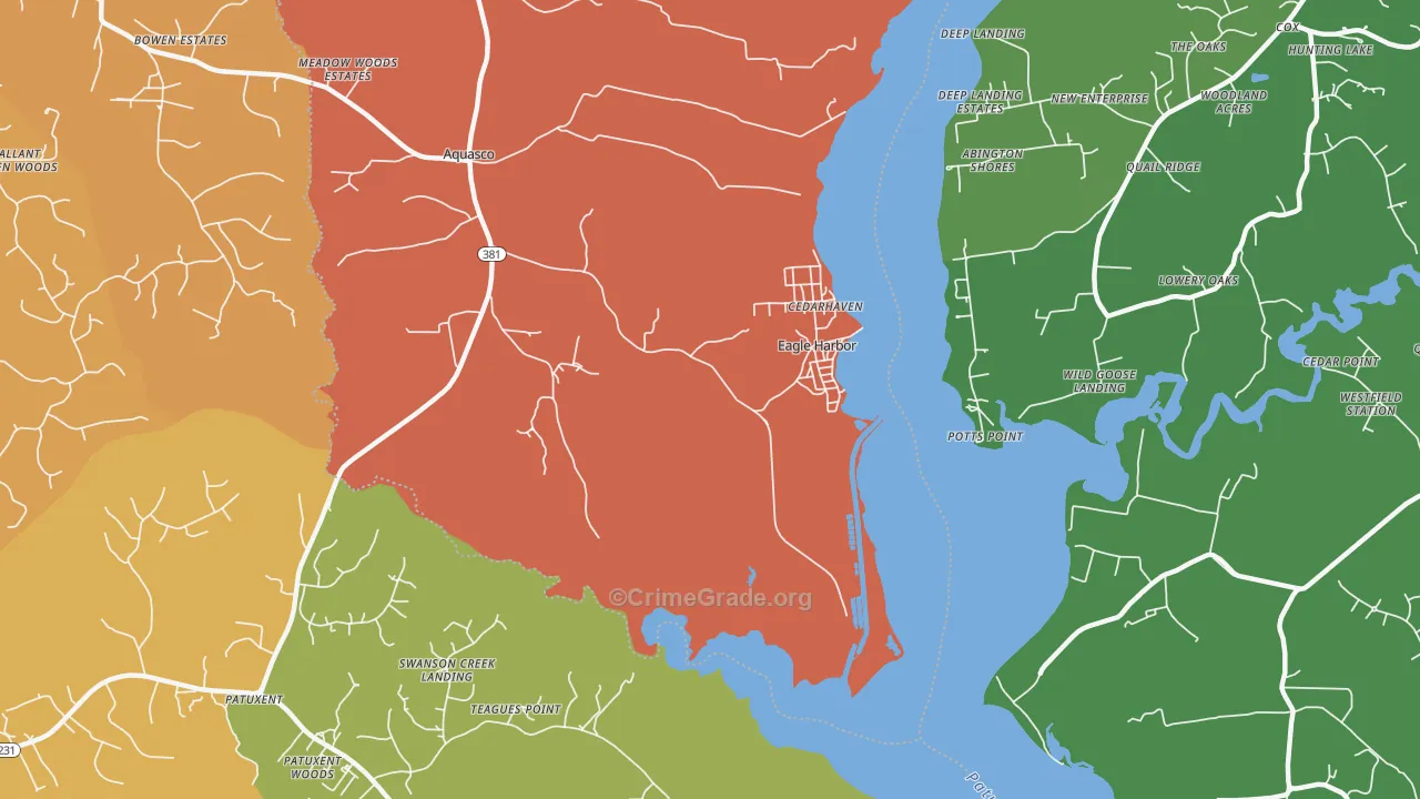 Eagle Harbor, MD Map of Murder Rates