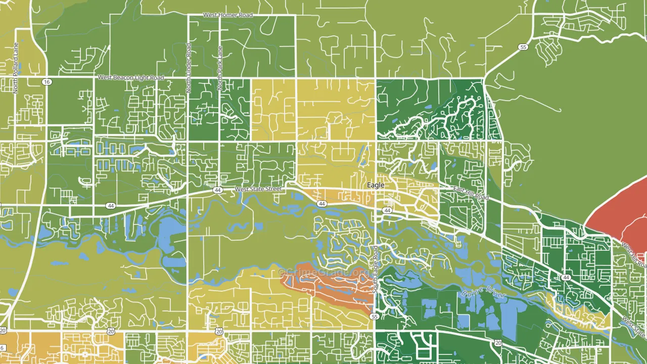 Eagle, ID Map of Murder Rates