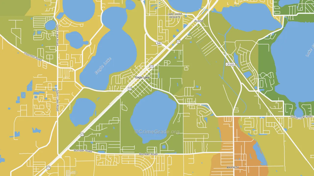 Eagle Lake, FL Map of Murder Rates