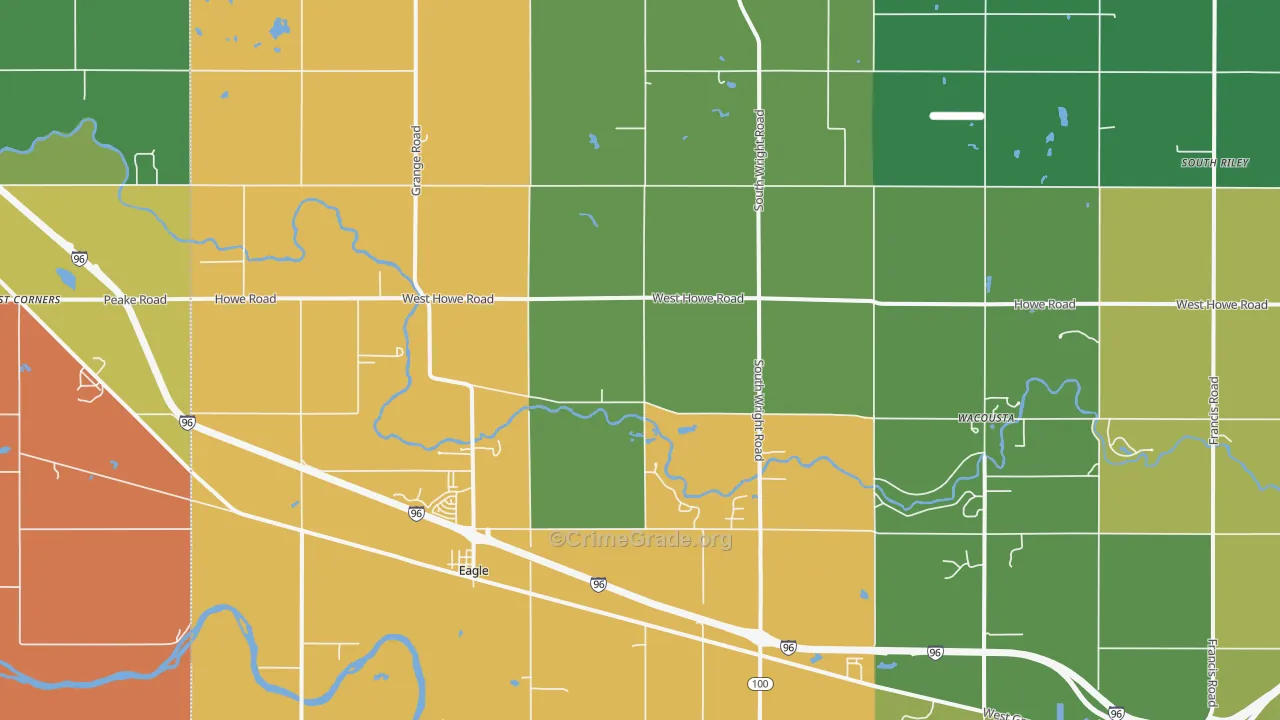 Eagle, MI Map of Murder Rates