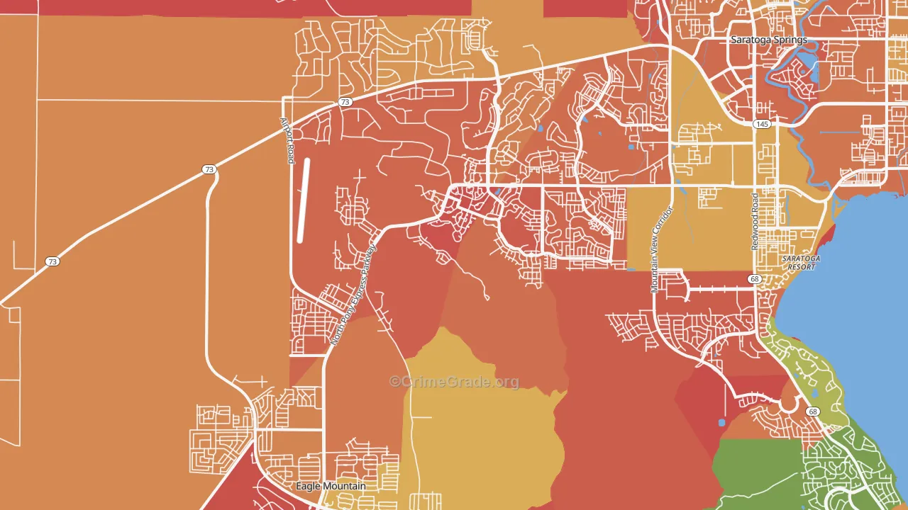 Eagle Mountain, UT Map of Murder Rates