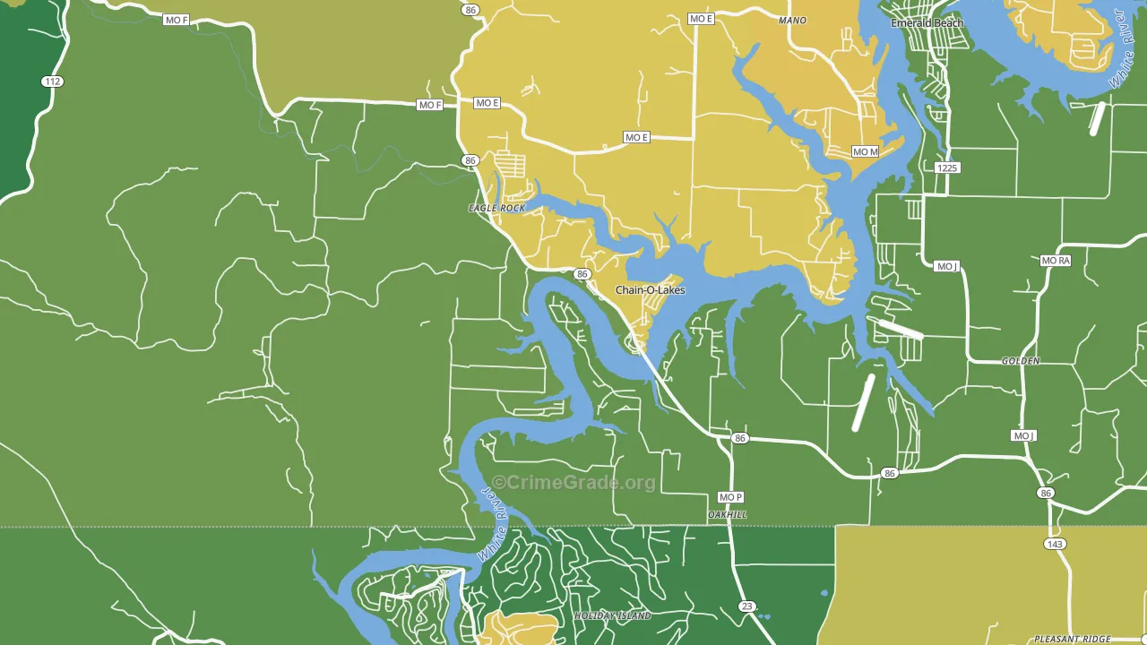 Eagle Rock, MO Map of Murder Rates