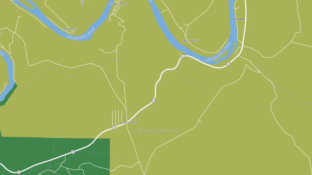 Eagle Rock, PA Map of Murder Rates